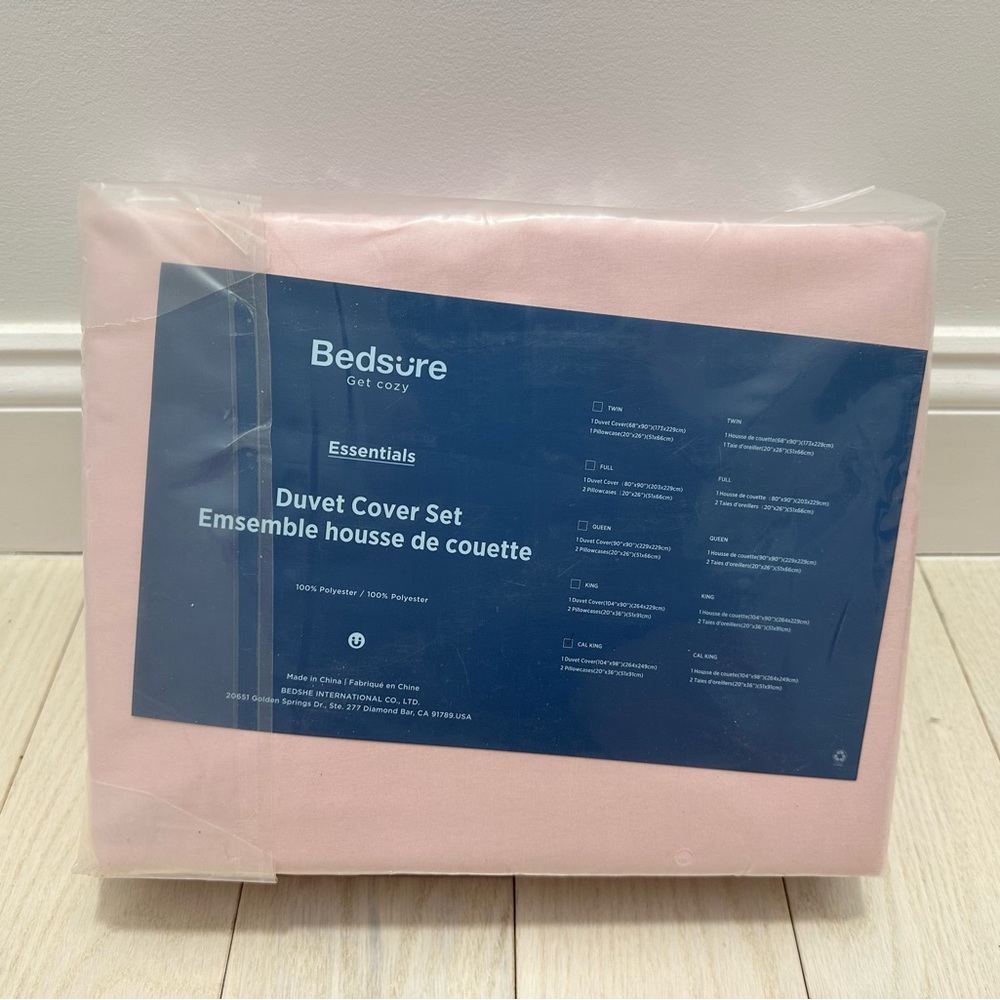 Pink California King Duvet Cover - Soft Prewashed Cal King Duvet Cover Set - Picture 10 of 10